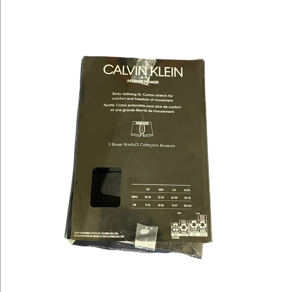 Calvin Klein 3 Pack Men Intense Power Boxer Brief Black Underwear - Picture 6 of 8